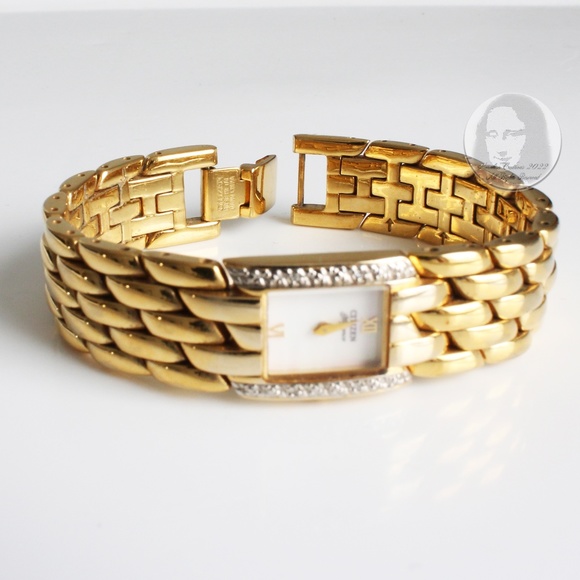 Citizen Wrist Watch Gold Metal 16 Diamond Chip Elegance 5421-H21441 Ladies Y2K - Picture 9 of 13